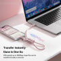 ESSAGER ES-X83 зареждащ и дата кабел и каишка - USB-C към USB-C - 30 cm - черен