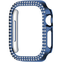 xDfind металически калъф с камъни за Apple Watch 45mm - тъмносин