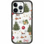 Прозрачен кейс с коледен мотив за iPhone 14 Pro - зелен