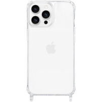 Прозрачен кейс с държачи за връзка за iPhone 13 Pro Max - прозрачен