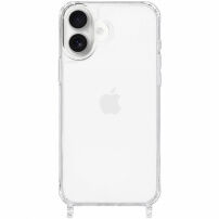 Прозрачен кейс с държачи за връзка за iPhone 16 - прозрачен