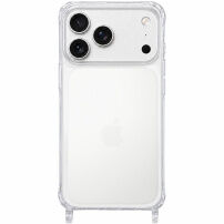 Прозрачен кейс с държачи за връзка за iPhone 17 Pro Max - прозрачен