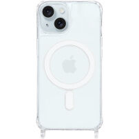 Прозрачен кейс с държачи за връзка и MagSafe за iPhone 15 Plus - прозрачен