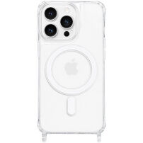 Прозрачен Кейс с държачи за връзка и MagSafe за iPhone 16 Pro - прозрачен