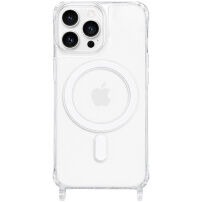 Прозрачен кейс с държачи за връзка и MagSafe за iPhone 16 Pro Max - прозрачен