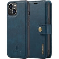 DG.MING 2в1 сваляем флип калъф за iPhone 13 mini - синьо