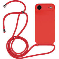 Силиконов кейс с връзка за iPhone Air - червен