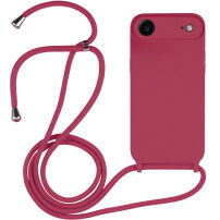Силиконов кейс с връзка за iPhone Air - малинов