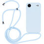 Силиконов кейс с връзка за iPhone Air - син