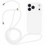 Силиконов кейс с връзка за iPhone 17 Pro Max - бял