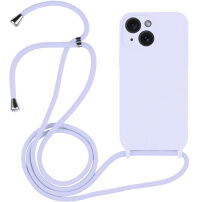 Силиконов кейс с връзка за iPhone 14 Plus - светлолилав