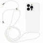 Силиконов кейс с връзка за iPhone 13 Pro - бял