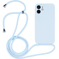Силиконов кейс с връзка за iPhone 12 - син