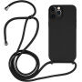Силиконов кейс с връзка за iPhone 12 Pro Max - черен