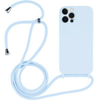 Силиконов кейс с връзка за iPhone 12 Pro Max - син