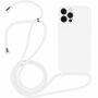 Силиконов кейс с връзка за iPhone 12 Pro Max - бял