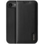 DUX DUCIS Hivo кожен флип калъф за iPhone 16e / 17e - черен