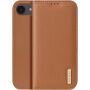 DUX DUCIS Hivo кожен флип калъф за iPhone 16e / 17e - кафяв