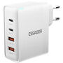 ESSAGER ES-CD37 Зарядно за бързо зареждане с портове 2x USB-C / 2x USB-A - 100W - бял