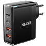 ESSAGER ES-CD37 зарядно за бързо зареждане с портове 2x USB-C / 2x USB-A - 100W - черен