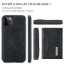 DG.Ming 2v1 Кейс с подвижен магнитен портфейл за iPhone 11 Pro Max - черен