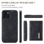 DG.Ming 2v1 Кейс с подвижен магнитен портфейл за iPhone 15 - черен