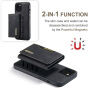 DG.Ming 2v1 Кейс с подвижен магнитен портфейл за iPhone 15 - черен