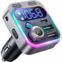 JOYROOM JR-CL16 Bluetooth FM трансмитер за кола с портове USB-C / 2x USB-A - 48W - сребрист