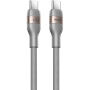 WEKOME WDC-C32 оплетен кабел за зареждане и данни - USB-C към USB-C - 2 m - сив