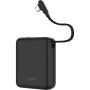 FIXED Zen 10 Loop външна батерия с интегриран кабел USB-C и портове USB-C / USB-A - 10 000 mAh - черна