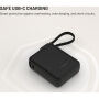 FIXED Zen 10 Loop външна батерия с интегриран кабел USB-C и портове USB-C / USB-A - 10 000 mAh - черна