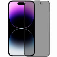 Rurihai закалено Anti-Spy стъкло с черна рамка за iPhone 14 Pro Max