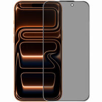 Rurihai закалено Anti-Spy стъкло с черна рамка за iPhone 17 Pro Max
