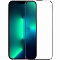 Rurihai закалено антирефлексно 2.5D стъкло с черна рамка за iPhone 13 / 13 Pro / 14 / 16e / 17e