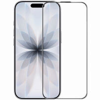 Rurihai закалено антирефлексно 2.5D стъкло с черна рамка за iPhone 16 Pro / 17