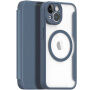 DUX DUCIS Skin X флип калъф с MagSafe за iPhone 14 - тъмно син