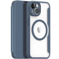 DUX DUCIS Skin X флип калъф с MagSafe за iPhone 14 - тъмно син