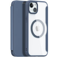 DUX DUCIS Skin X флип калъф с MagSafe за iPhone 15 Plus - тъмно син