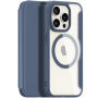 DUX DUCIS Skin X флип калъф с MagSafe за iPhone 15 Pro - тъмно син