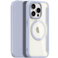 DUX DUCIS Skin X флип калъф с MagSafe за iPhone 15 Pro - лилаво