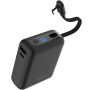 FIXED Zen 10 Loop външна батерия с интегриран кабел USB-C и портове USB-C / USB-A - 10 000 mAh - черна