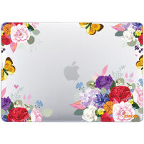 ENKAY лъскав прозрачен кейс с мотив за MacBook Pro 14" (A2442 / A2779 / A2918 / A2992 / A3112 / A3185 / A3401 / A3434) - роза