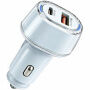 P78 зарядно устройство за кола с портове USB-C / USB-A - 55W - синьо