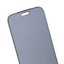 Матово закалено Anti-Spy стъкло с черна рамка за iPhone 18 Pro