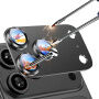 Rurihai Закалено стъкло с метална рамка за защита на лещите на камерата за iPhone 18 Pro Max - тъмносиво