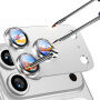Rurihai Закалено стъкло с метална рамка за защита на лещите на камерата за iPhone 18 Pro Max - сребристо