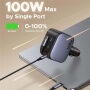 UGREEN EC604 комплект зарядно устройство за кола с портове 2x USB-C / USB-A и прибиращ се Кабел USB-C - 145W - 70 cm - сиво