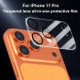 XDcase Закалено стъкло за защита на лещите на задната камера за iPhone 17 Pro - черно