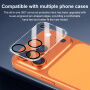 XDcase Закалено стъкло за защита на лещите на задната камера за iPhone 17 Pro - черно