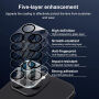 XDcase Закалено стъкло за защита на лещите на задната камера за iPhone 13 Pro / 13 Pro Max - черно